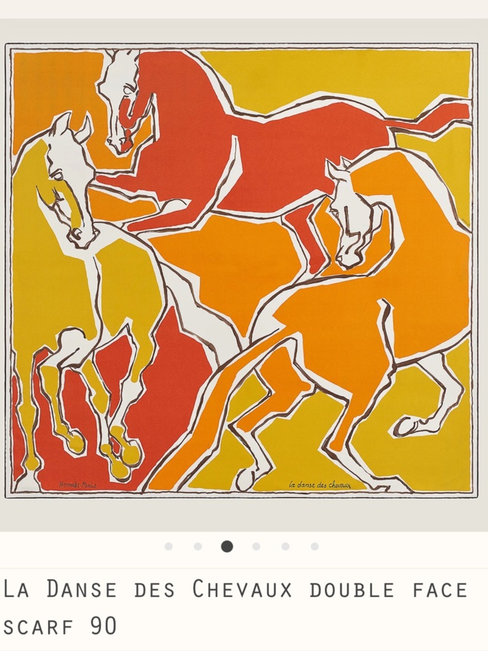 Hermes La Danse des Chevaux Double Face 90 cm Scarf - Like New - Picture 5 of 16